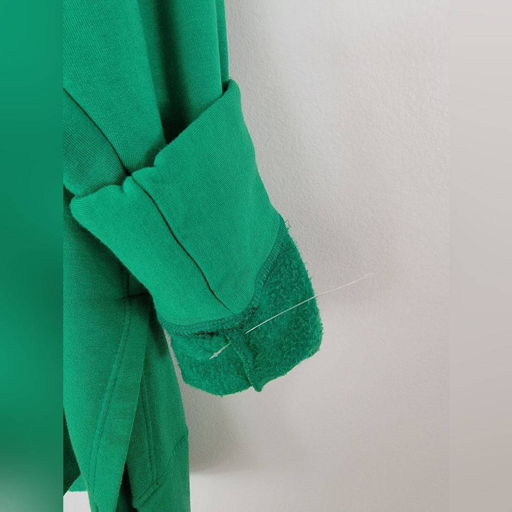 NWOT Stateside Softest Fleece Raglan Side Slit Sweatshirt - kelly green - Picture 4 of 8